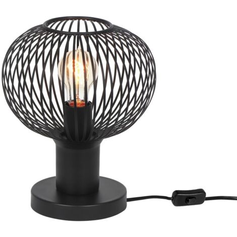 Lampada tavolo loft nera sfera Ø23 E27-10W GILA-Trio