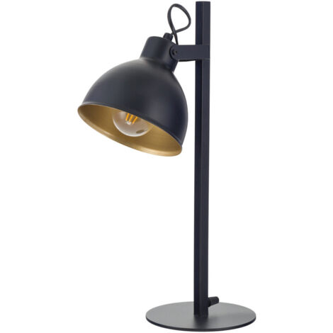 Lampada tavolo loft regolabile E27 nero oro Mars Sigma