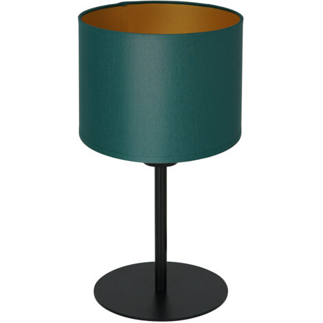 Lampada tavolo nera 34 cm paralume verde oro Arden