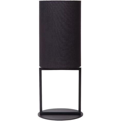 Lampada tavolo nera paralume 50 cm E27 Herman Lucide