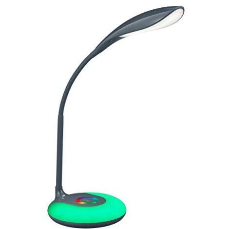 Lampada Tavolo Scrivania Moderna Led Antracite Base Luminosa Touch Krait GD Trio