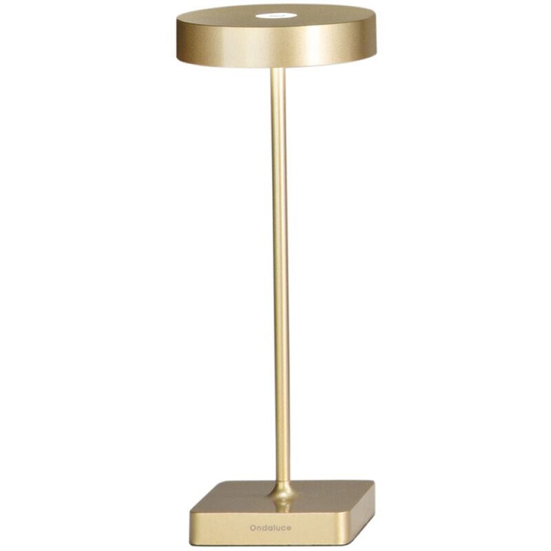 Image of Lampada tavolo senza fili led 3W ricaricabile usb touch tap Oro