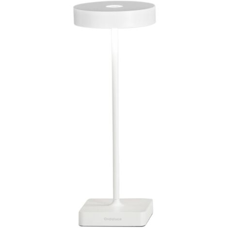 Lampada tavolo senza fili LED ricaricabile USB touch TAP Bianco 12x32 cm