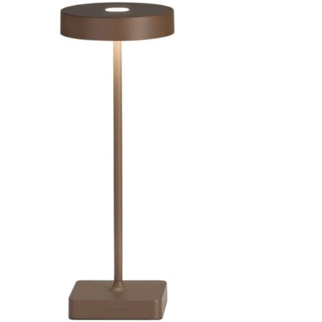 Lampada tavolo senza fili LED ricaricabile USB touch TAP Corten 12x32 cm