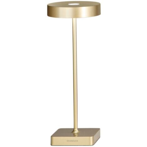 Lampada tavolo senza fili LED ricaricabile USB touch TAP Oro 12x32 cm