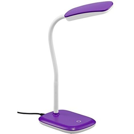 Lampada Tavolo Studio Led Flessibile Touch Dimmer Viola 36cm Boa GD Trio