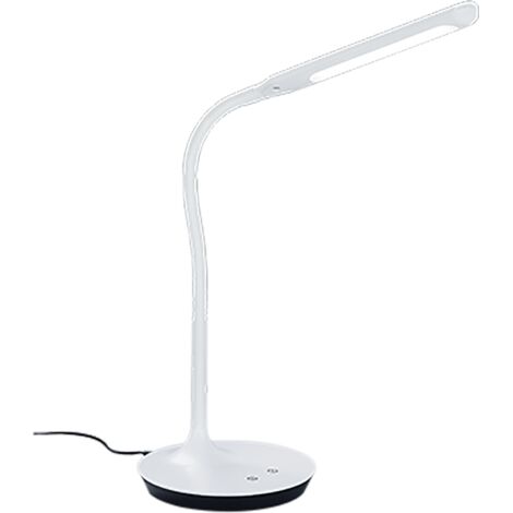 Lampada Tavolo Studio Scrivania Led Bianca Regolazione Luce Polo GD Trio