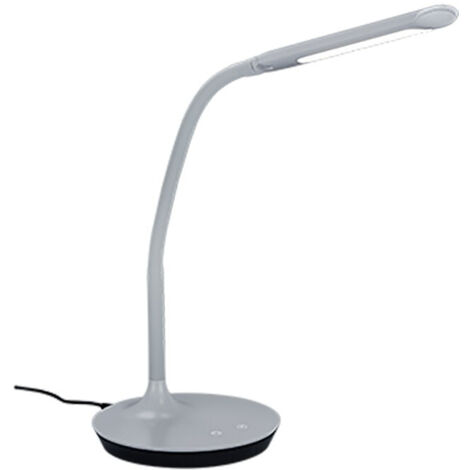 Lampada Tavolo Studio Scrivania Led Grigia Regolazione Luce Polo GD Trio