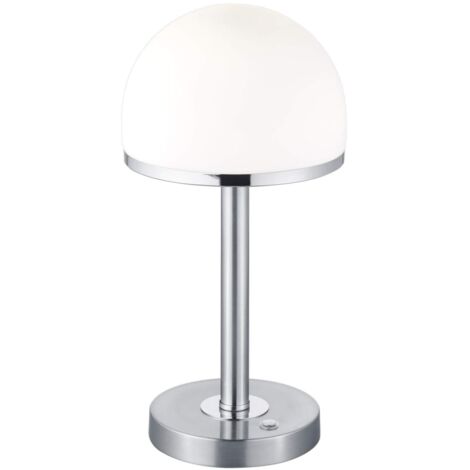 Lampada Tavolo Studio Scrivania Sfera Vetro Dimmer Acciaio Berlin GD Trio