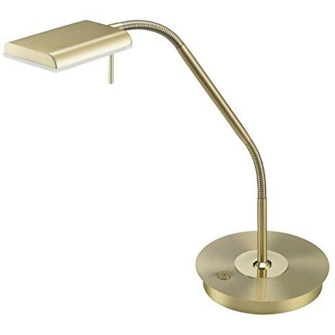 Lampada Tavolo Studio Touch Flessibile Dimmer Moderna Ottone Bergamo GD Trio