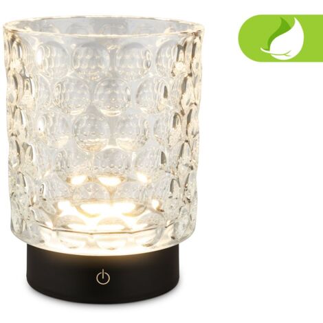 Lampada Tavolo Touch Sunora Briloner 2700K Vetro Trasparente