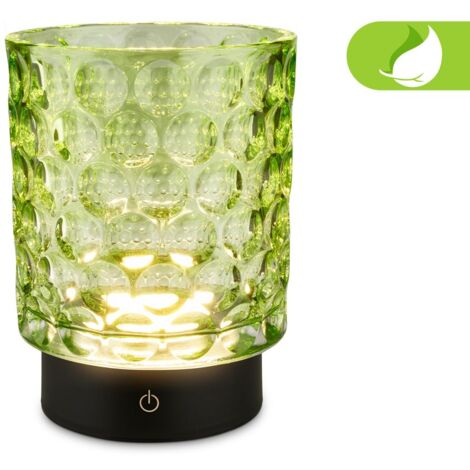 Lampada Tavolo Touch Sunora Briloner 2700K Vetro Verde