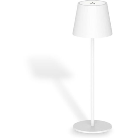 Lampada touch bianca da tavolo per bar e ristoranti 3000K ricaricabile autonomia 12h