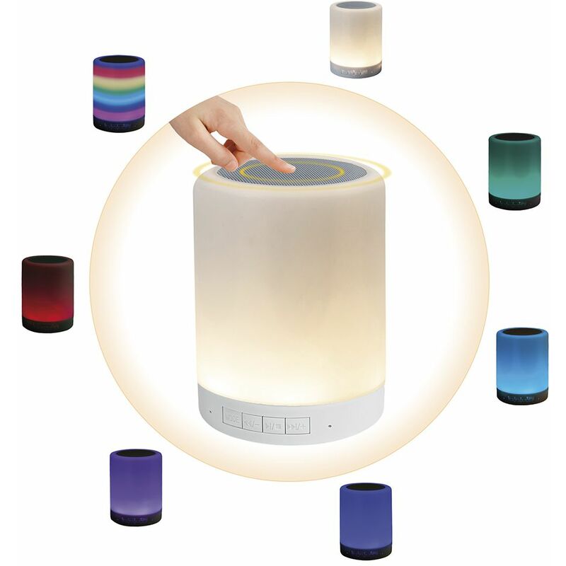 Image of Lampada touch con speaker integrato e led colorati cassa bluetooth Light Music