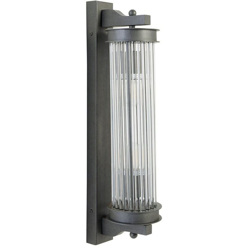 Lampada Tubo in Vetro e Metallo Grigio