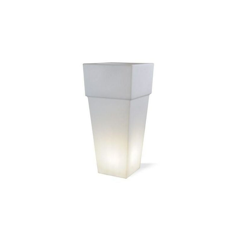 Image of Piantana Da Esterno Moderna Lounge Termoplastica e Porcellana Bianco 1 Luce E27 - Bianco