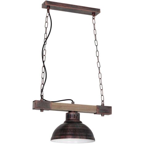 Lampada vintage a sospensione HAKON rame antico Made in EU