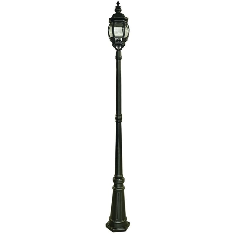 Bel Aire - Lampadaire extérieur 1 lumière noir IP44, E27 - Searchlight