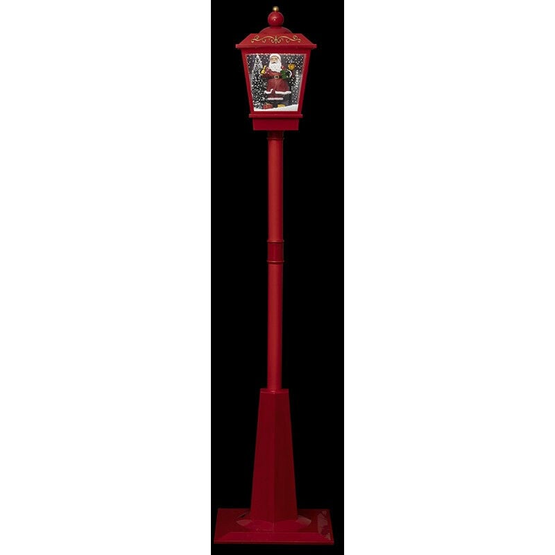 Lampadaire 180 cm lanterne père noël lumineuse et musicale