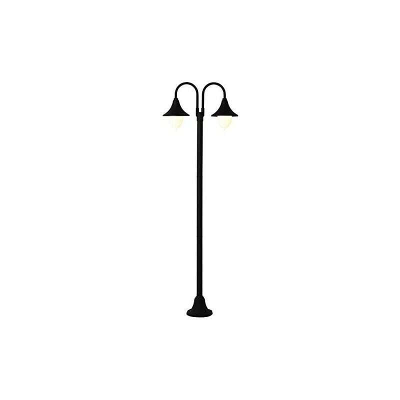 Lampadaire à 2 bras série paris h.220 cm aluminium noir 100w - Salon