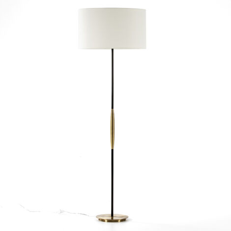 Lampadaire 24x140 Métal Doré/Noir Sans Abat-Jour