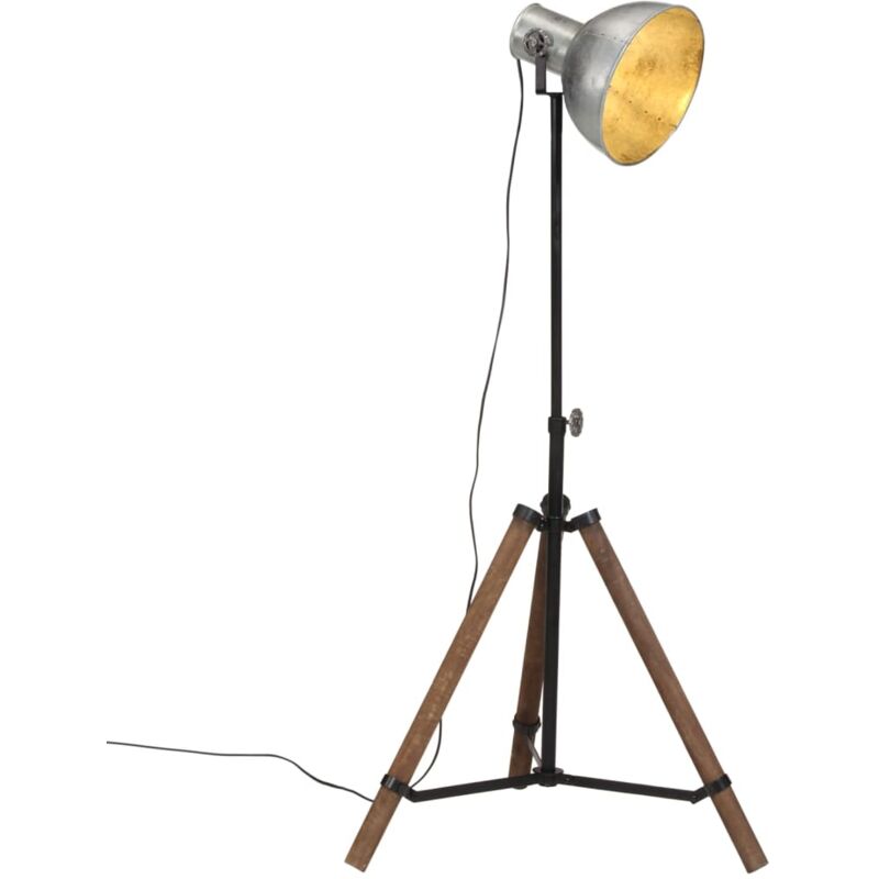 Vidaxl - Lampadaire 25 w argent vintage 75x75x90-150 cm E27