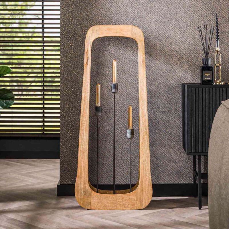 M&s - Lampadaire 3 lampes 50x14x120 cm en manguier massif naturel M&s - Lampadaire 3 lampes 50x14x120 cm en manguier massif naturel