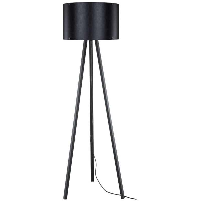 Lampadaire 36x136,5 cm en tissu noir