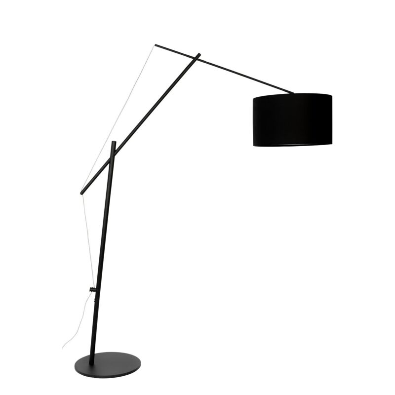 M&s - Lampadaire 50x168x210 cm en tissu et métal noir M&s - Lampadaire 50x168x210 cm en tissu et métal noir