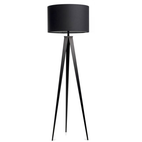 Lampadaire 50x50x157 cm en tissu et pieds noirs - TRIPOD