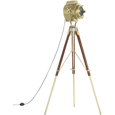Lampadaire à trépied bois de manguier massif 193 cm vidaXL