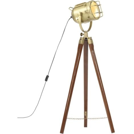 Lampadaire à trépied Bois de manguier massif 97 cm