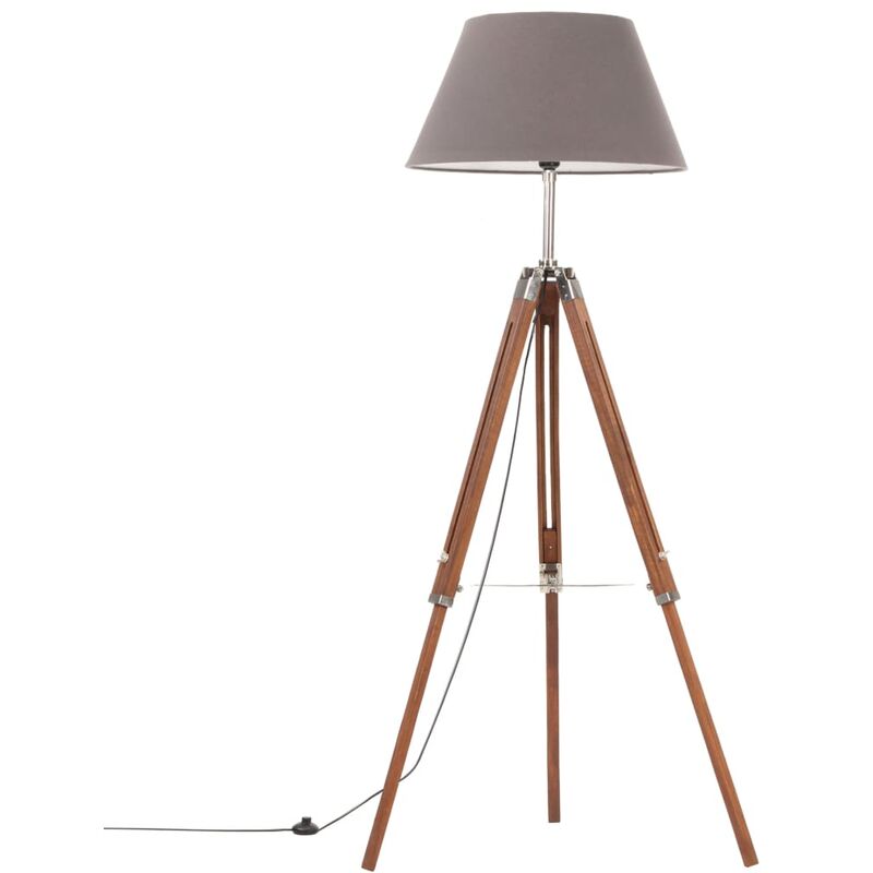 Lampe en bois en bois en teck 141 cm diverses couleurs Couleur : Brun et gris