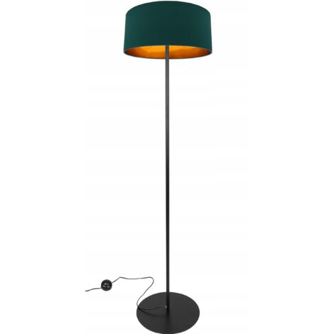 LAMPADAIRE, ABAT-JOUR DORÉ, moderne
