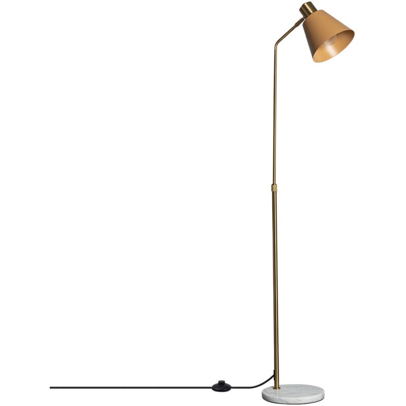 Lampadaire Aluminium et Marbre Vinci Doré