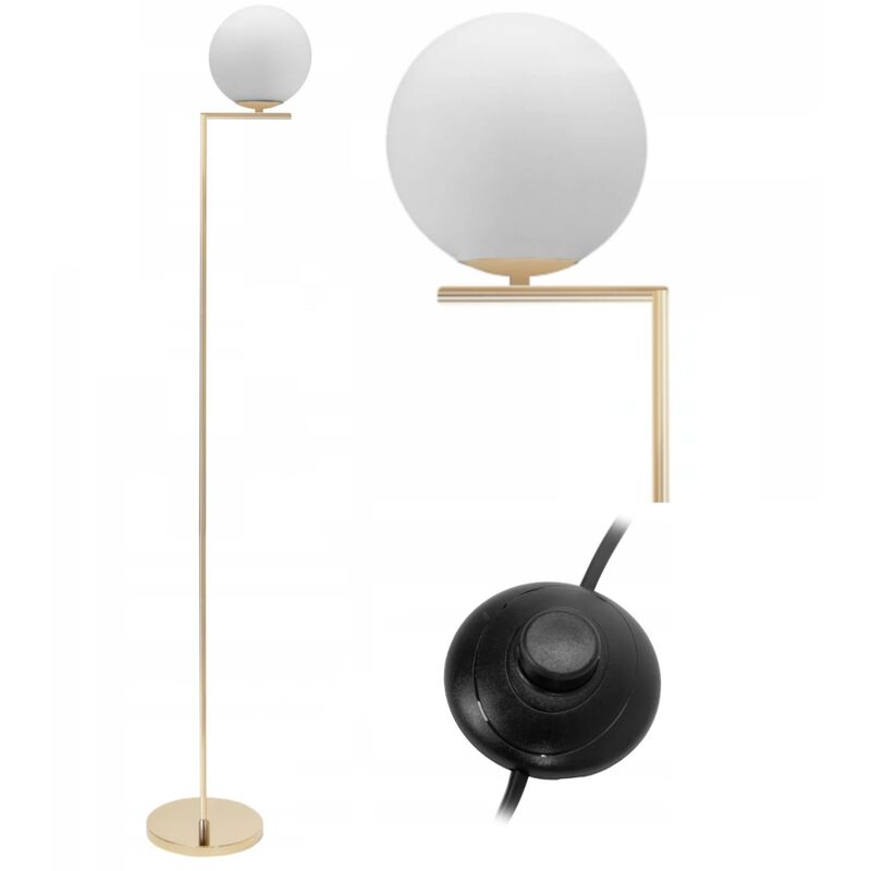 Lampadaire APP921-1F or balle 1-POINTS de lumière E27 22X22X150CM