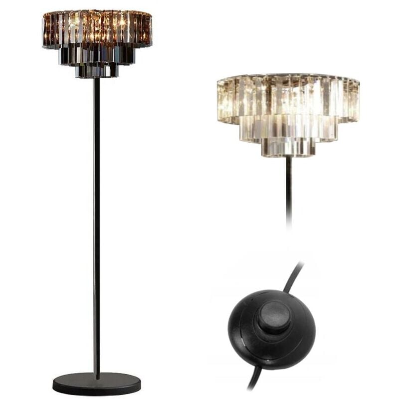 Toolight - lampadaire APP925-3F noir 3-POINTS de lumière E14 37X37X140CM