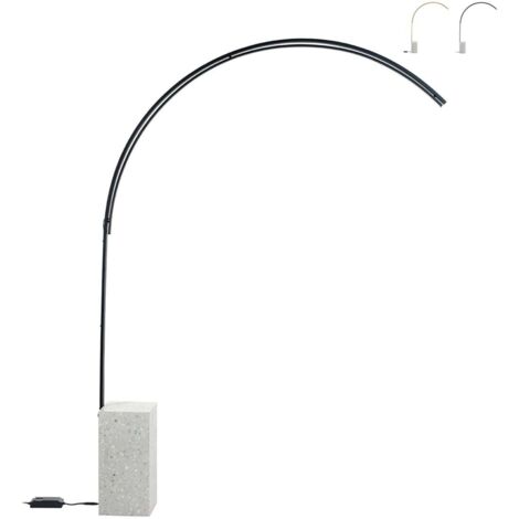 Lampadaire arc en métal avec LED H215cm Biblio M - Noir
