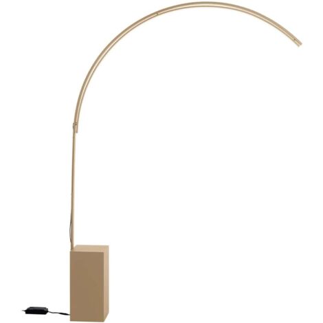 Lampadaire arqué en métal avec LED H215cm Biblio - Or