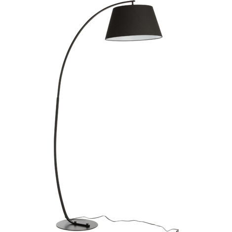 Lampadaire arrondi en métal noir