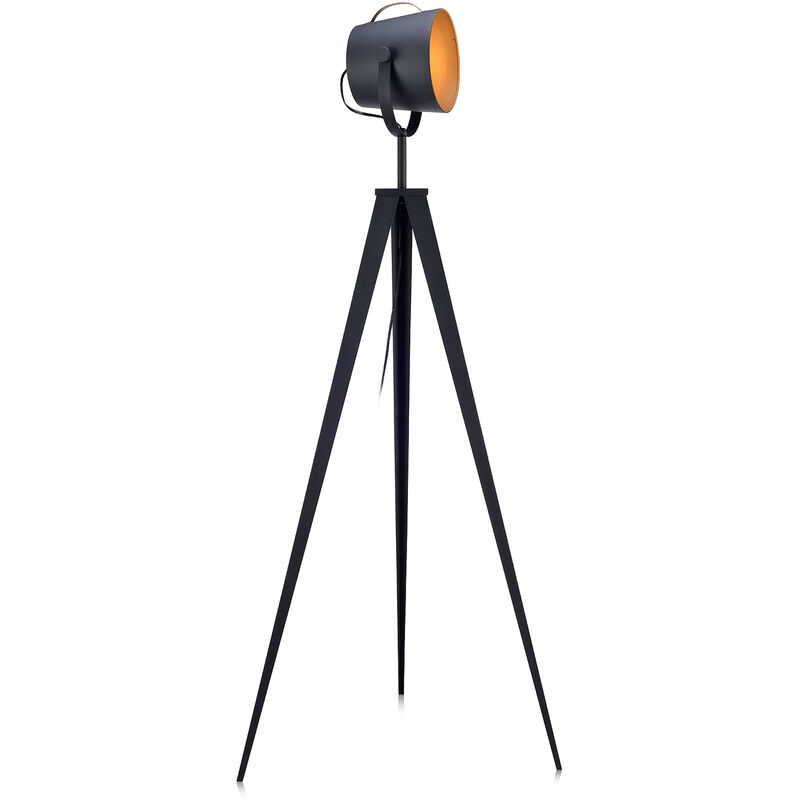 Teamson Home - Lampadaire trépied lampe de salon rétro projecteur abat-jour noir doré Artiste VN-L00020-EU Teamson Home - Lampadaire trépied lampe de salon rétro projecteur abat-jour noir doré Artiste VN-L00020-EU