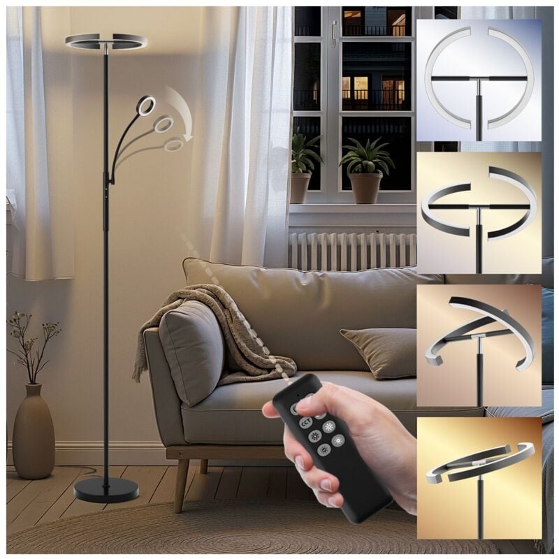 Lampadaire Auralis led 20W avec lampe de lecture dimmable -