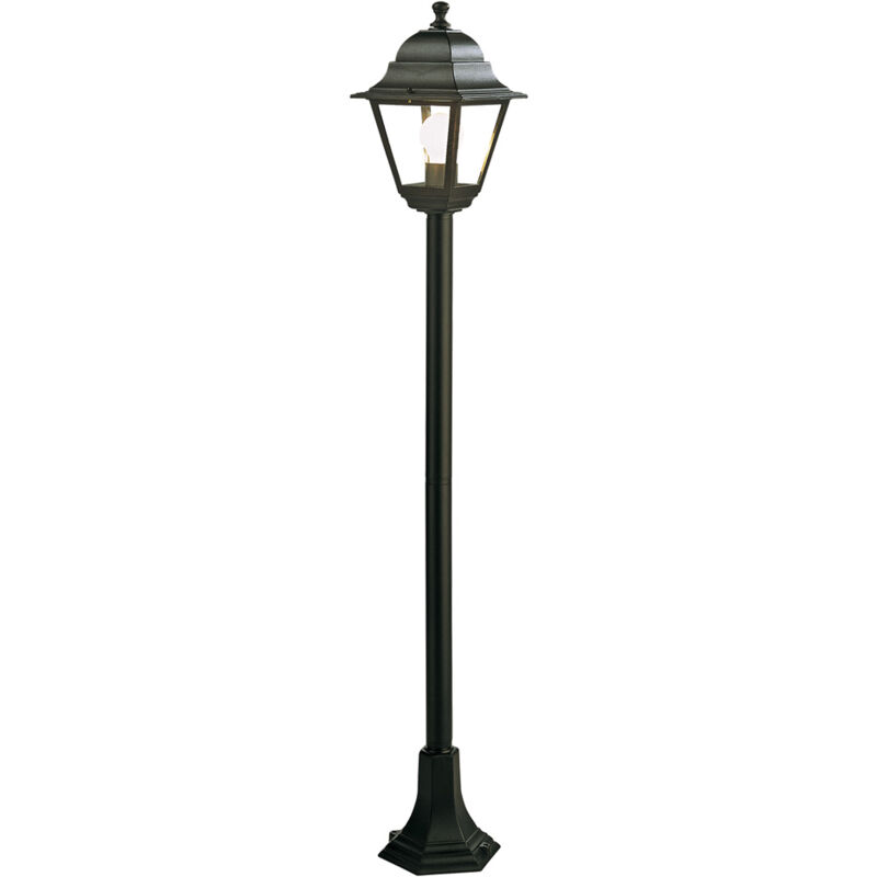 Lampadaire Avec Colonne 'Ancien' 60 w - Cm 18 x 18 x h 121 Blanc/Argent