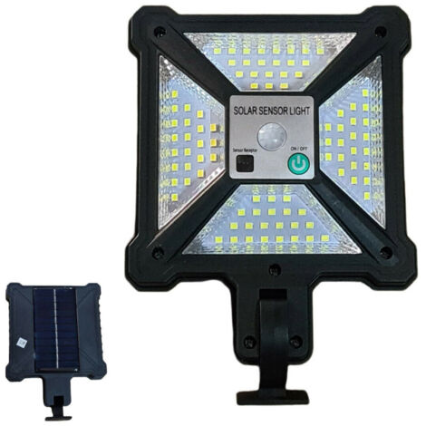 Lampadaire Avec Panneau Solaire, Détecteur De Mouvement, Télécommande à Led