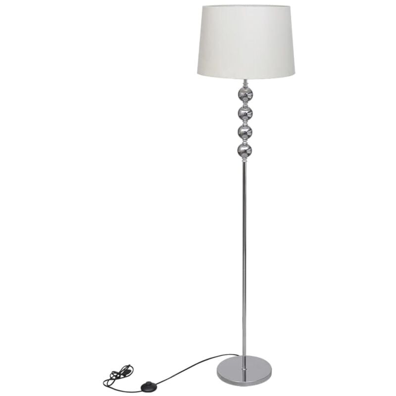 Lampadaire avec support Lampe sur Pied Lampadaire salon haut Décoration à 4 boules Blanc 86574