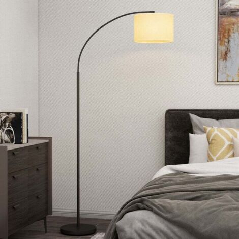 Lampadaire avec télécommande abat-jour réglable 11 température de couleurs et 11 niveaux de luminosité minuterie noir
