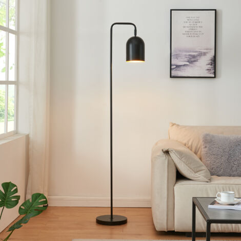 Lampadaire Barnard métal 159 cm noir lux.pro