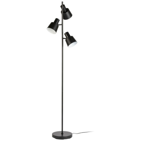 Lampadaire BARRY en métal Noir, compatible culot E14, 15W