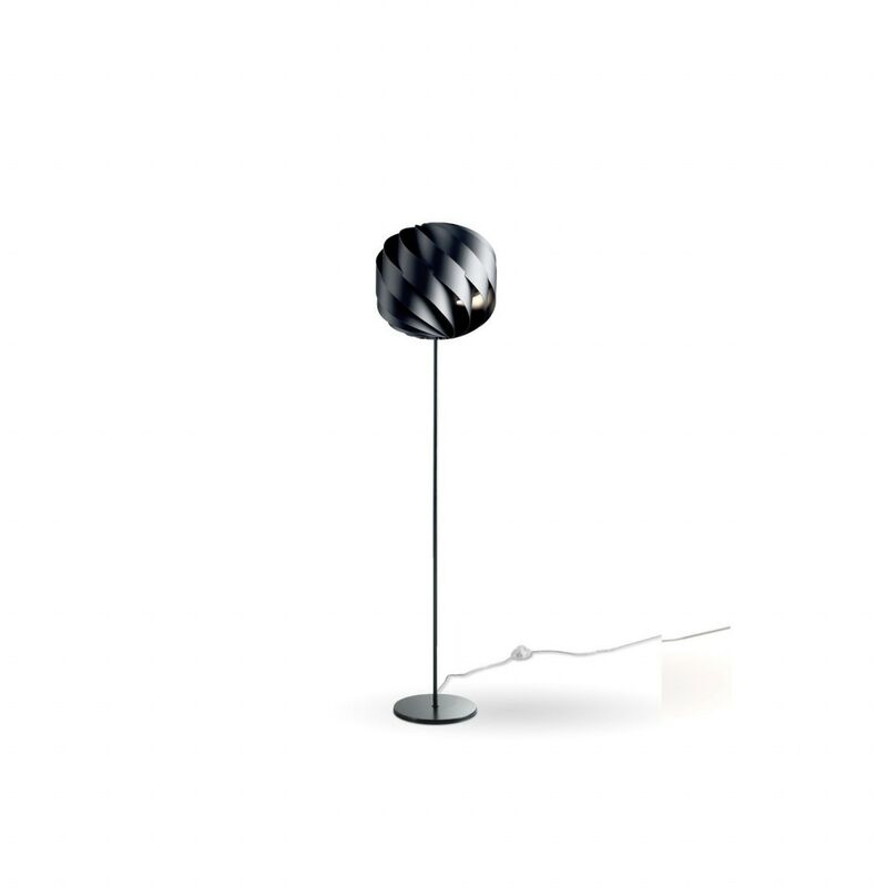 Linea Zero - Lampadaire Base et Tige en Métal Noir Cm. 40 x 170h Linea Zero - Lampadaire Base et Tige en Métal Noir Cm. 40 x 170h