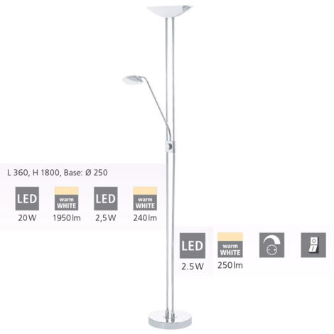 Lampadaire Baya Led - Argent
